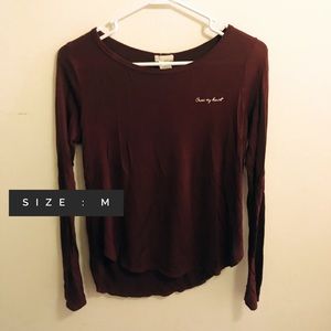 “Cross My Heart” long sleeve tee